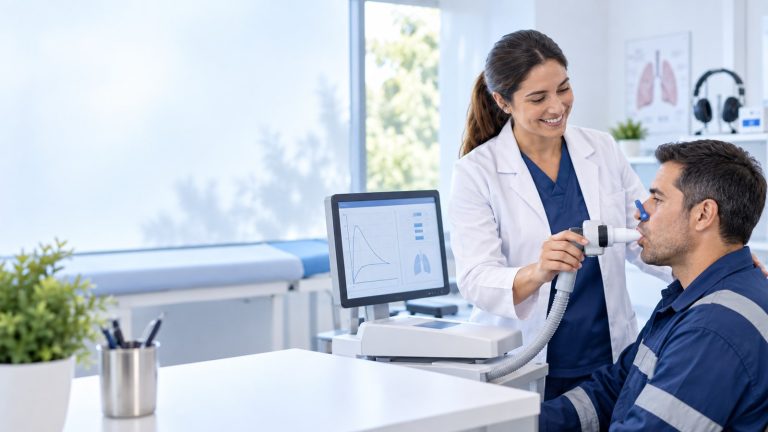 Espirometría y examen paraclínico en salud ocupacional